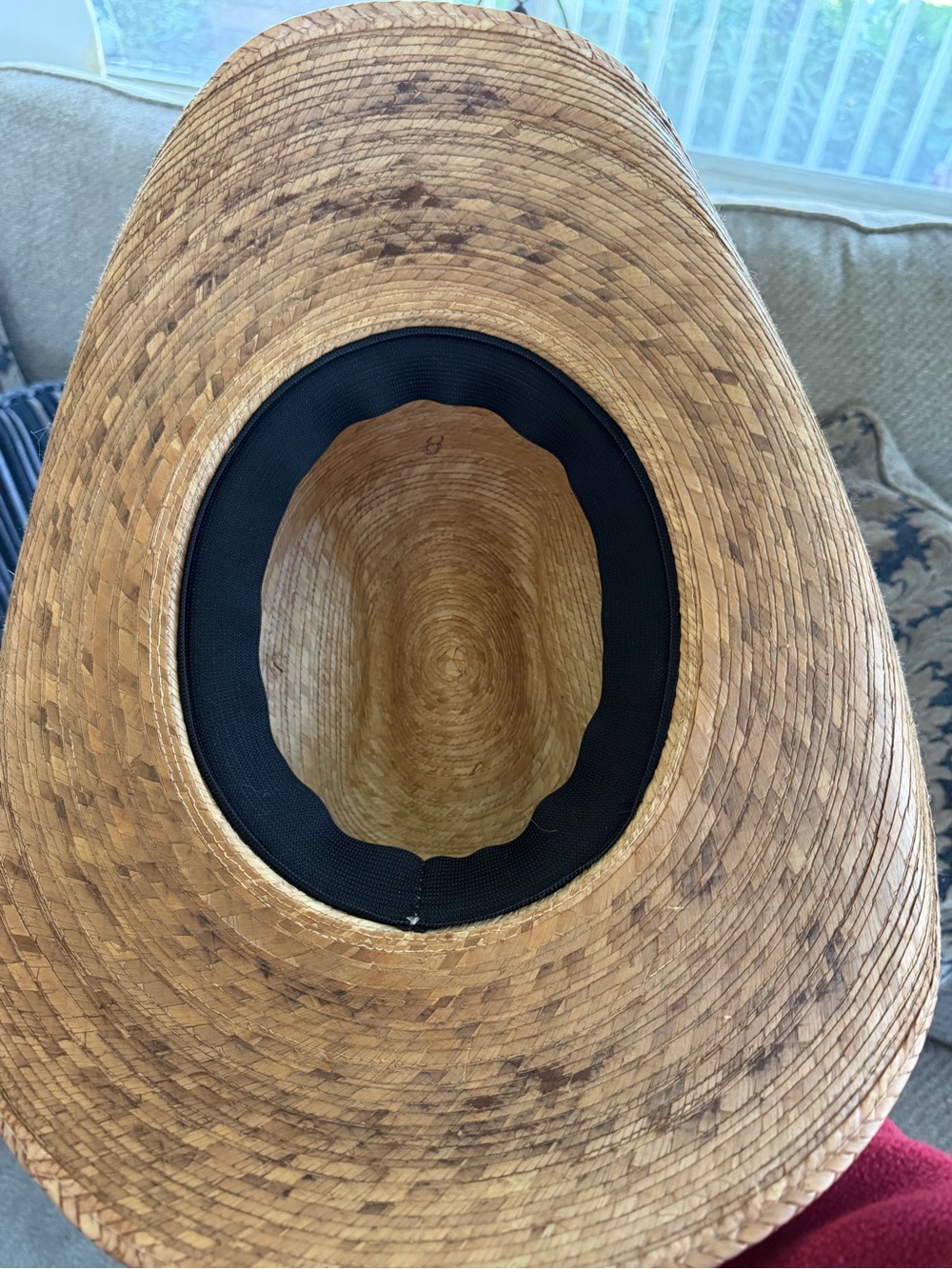 Braided Straw Cowboy Hat in Natural Tan - Picture 4 of 4